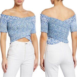 Poupette St Barth Soledad Smocked Off-Shoulder Top 13759
